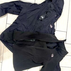 Rain jacket with zip in fleece